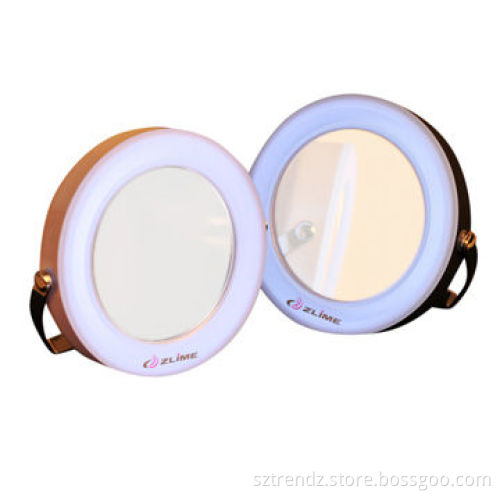 Hot sale beauty aluminum LED lighting makeup mirror, 3 times magnifying, 360°